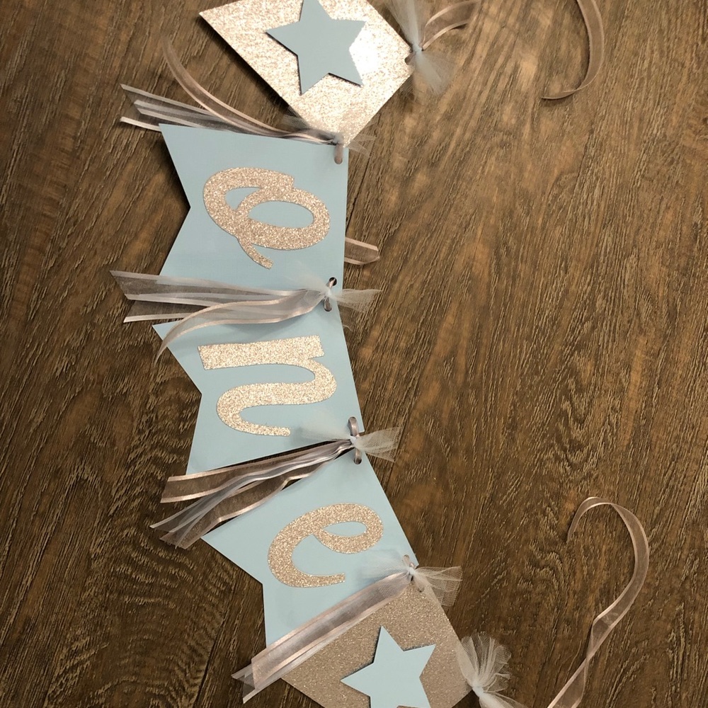 ONE banner for cake smash or first birthday party
